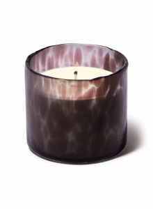BLG0805EU Luxe Bubble Glass Candle 226g - Plum - French Linen and Orris
